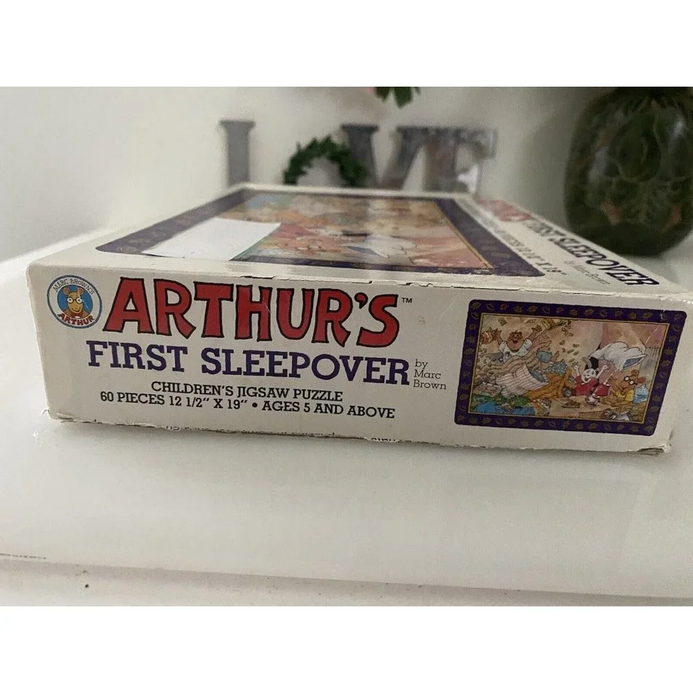 96' Arthur's First Sleepover Children's 60 Piece Jigsaw Puzzle by Marc Brown Vtg